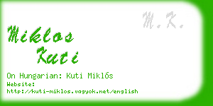 miklos kuti business card